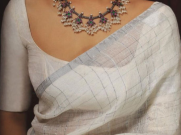 high-neck-saree-blouse-designs: