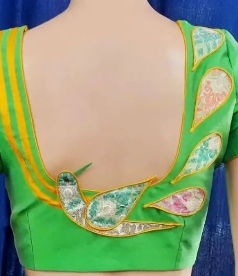 Fancy-Bird-Patch-Work-Blouse 